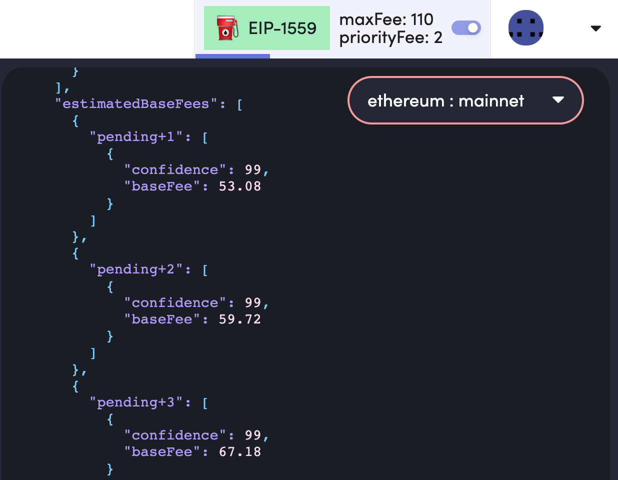 MPEX base fee prediction